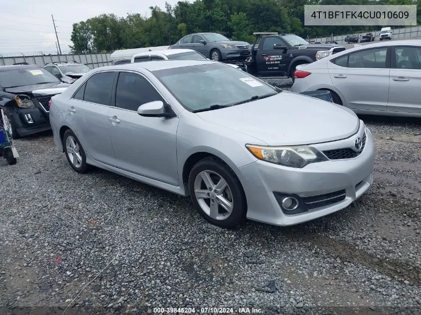 2012 Toyota Camry Se VIN: 4T1BF1FK4CU010609 Lot: 39845204