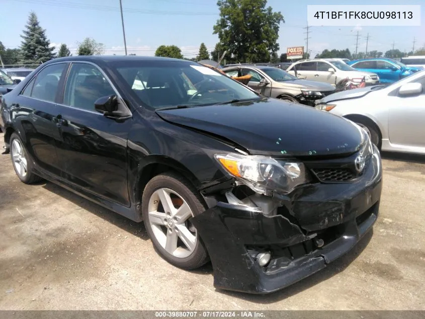 4T1BF1FK8CU098113 2012 Toyota Camry Se