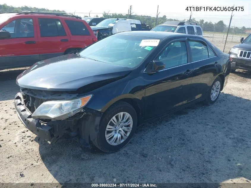 4T1BF1FK4CU605475 2012 Toyota Camry L