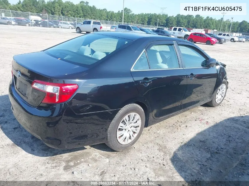 4T1BF1FK4CU605475 2012 Toyota Camry L