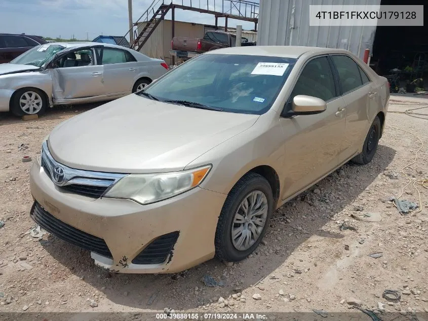 2012 Toyota Camry Le VIN: 4T1BF1FKXCU179128 Lot: 39888155