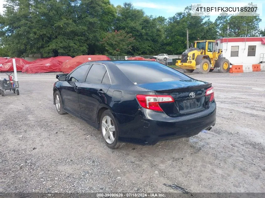 2012 Toyota Camry Se VIN: 4T1BF1FK3CU185207 Lot: 39890628