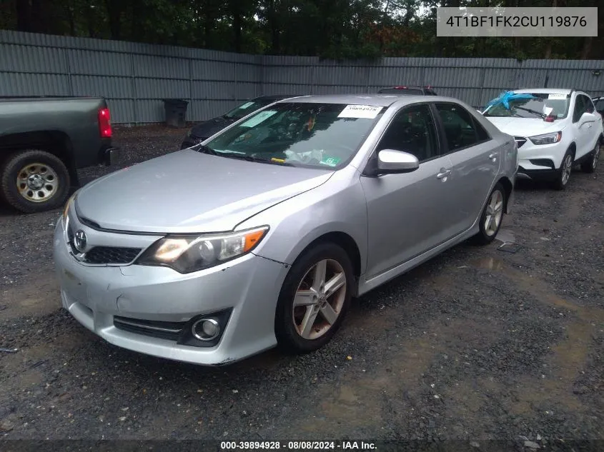 2012 Toyota Camry Se VIN: 4T1BF1FK2CU119876 Lot: 39894928