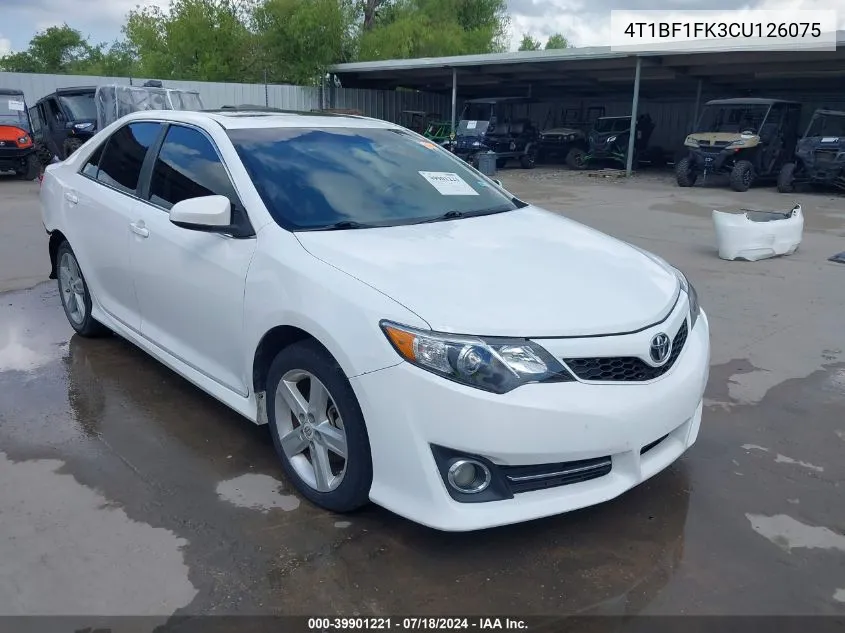 2012 Toyota Camry Se VIN: 4T1BF1FK3CU126075 Lot: 39901221