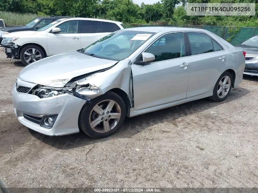 2012 Toyota Camry Se/Le/Xle VIN: 4T1BF1FK4CU095256 Lot: 39923101