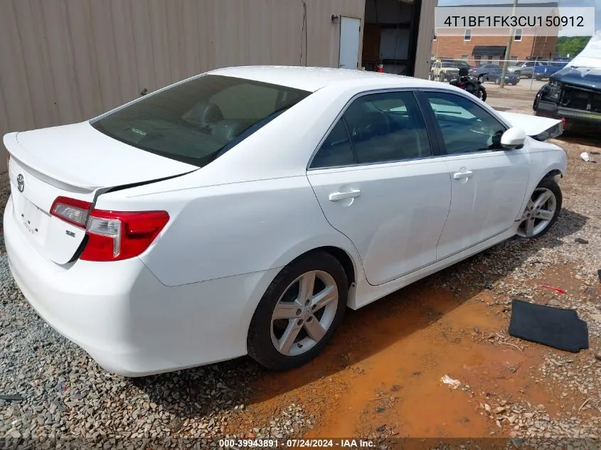 4T1BF1FK3CU150912 2012 Toyota Camry Se