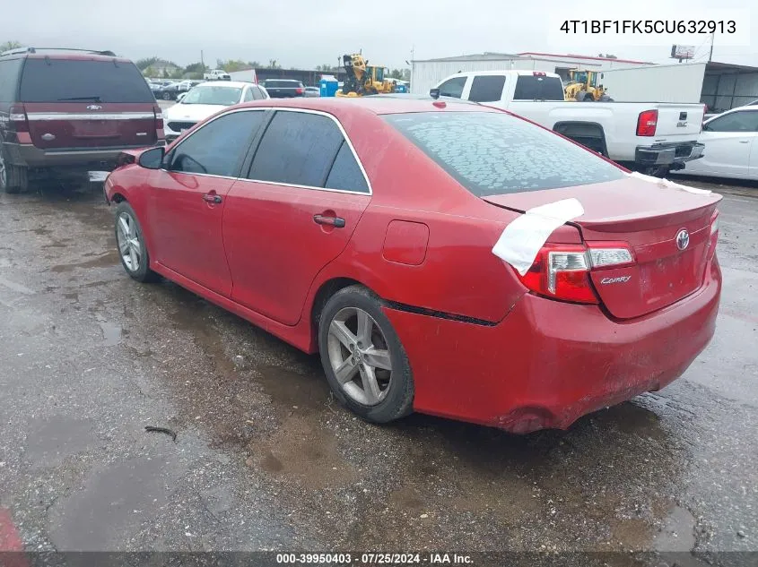 2012 Toyota Camry VIN: 4T1BF1FK5CU632913 Lot: 39950403