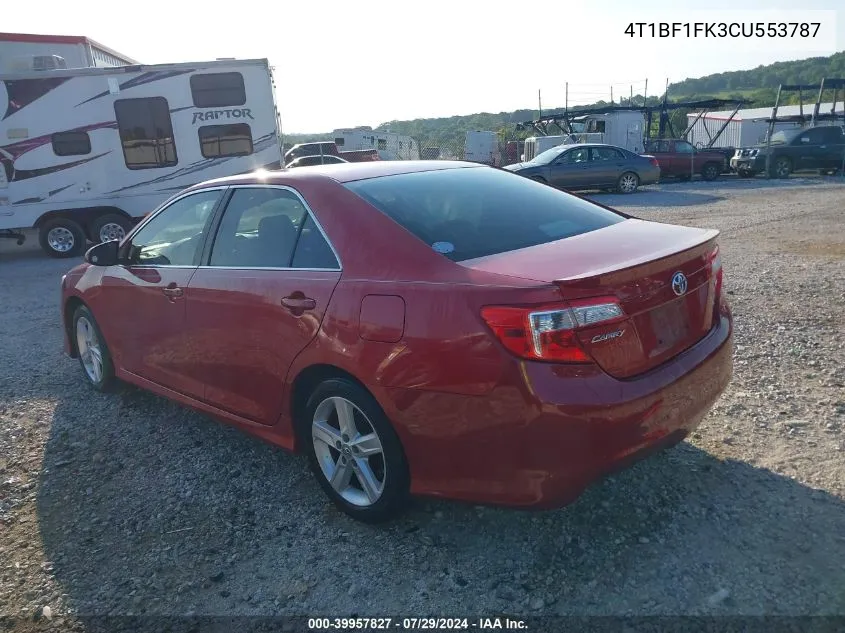 2012 Toyota Camry L/Le/Se/Se Limited Edition/Xle VIN: 4T1BF1FK3CU553787 Lot: 39957827