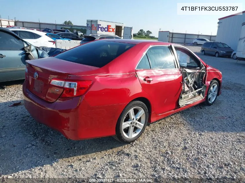 2012 Toyota Camry L/Le/Se/Se Limited Edition/Xle VIN: 4T1BF1FK3CU553787 Lot: 39957827