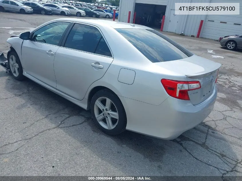 2012 Toyota Camry L/Le/Se/Se Limited Edition/Xle VIN: 4T1BF1FK5CU579100 Lot: 39969544