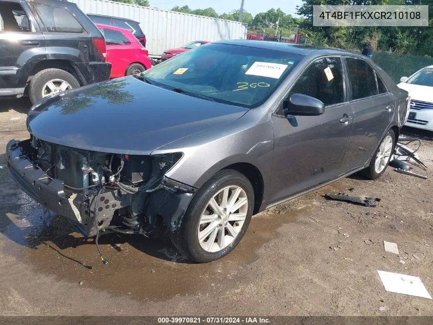 4T4BF1FKXCR210108 2012 Toyota Camry Xle