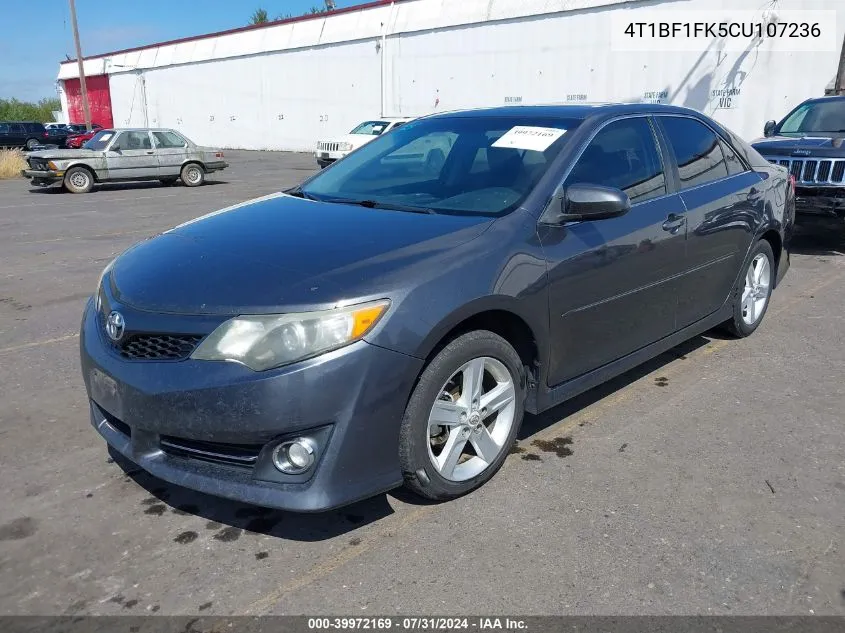 2012 Toyota Camry Se VIN: 4T1BF1FK5CU107236 Lot: 39972169