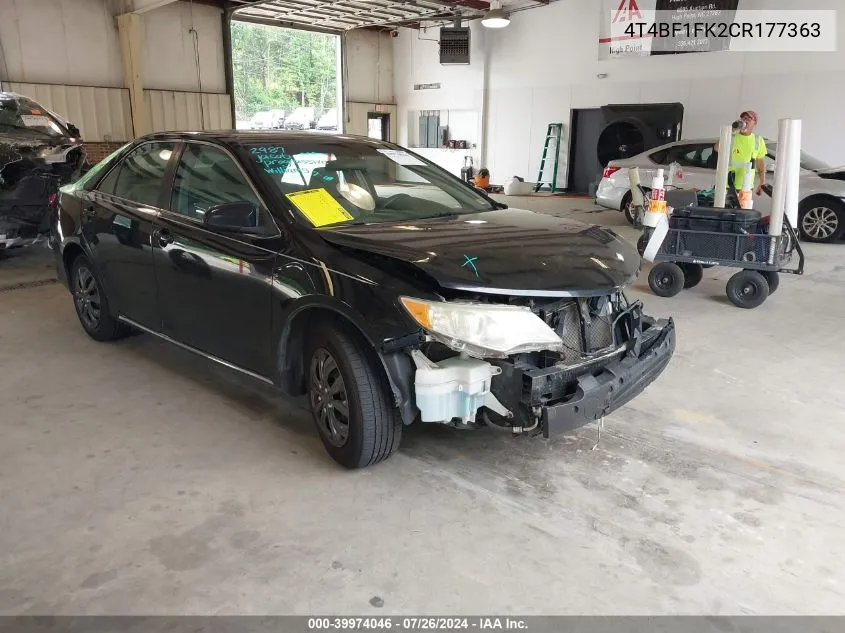 4T4BF1FK2CR177363 2012 Toyota Camry Le