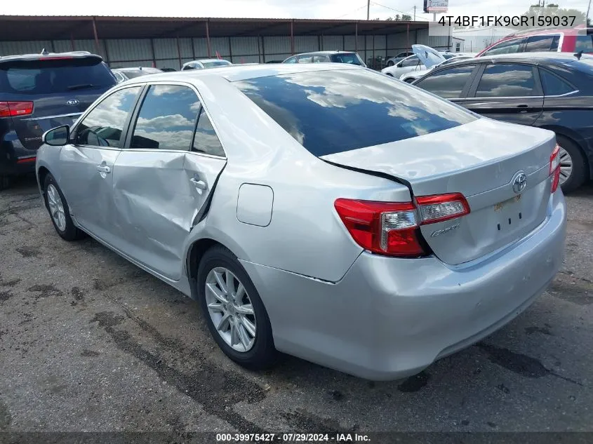 2012 Toyota Camry Le VIN: 4T4BF1FK9CR159037 Lot: 39975427