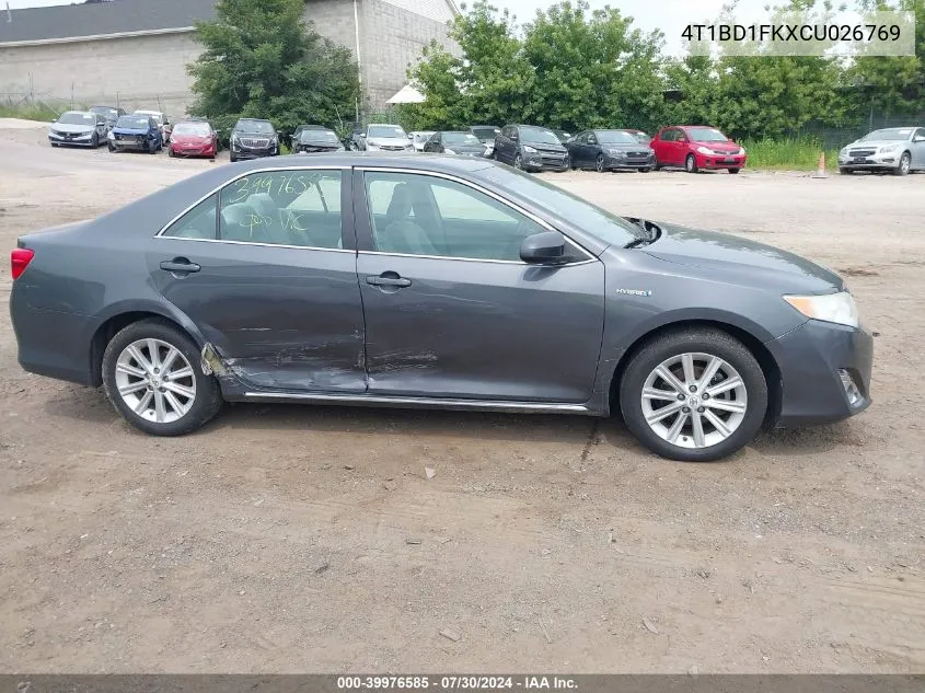 4T1BD1FKXCU026769 2012 Toyota Camry Hybrid Xle