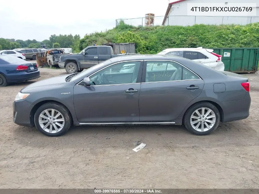 4T1BD1FKXCU026769 2012 Toyota Camry Hybrid Xle