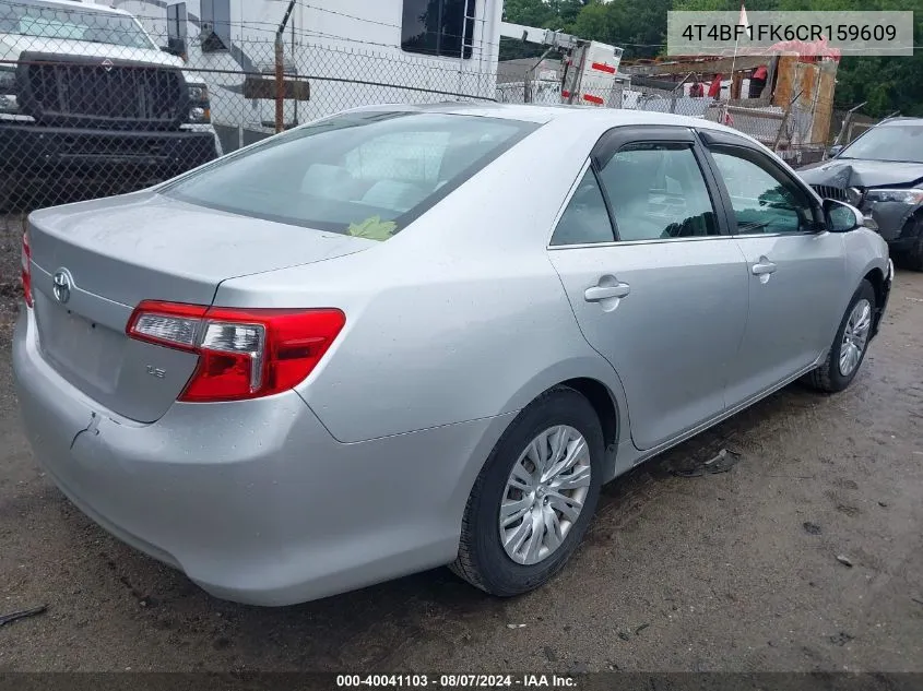 4T4BF1FK6CR159609 2012 Toyota Camry Le