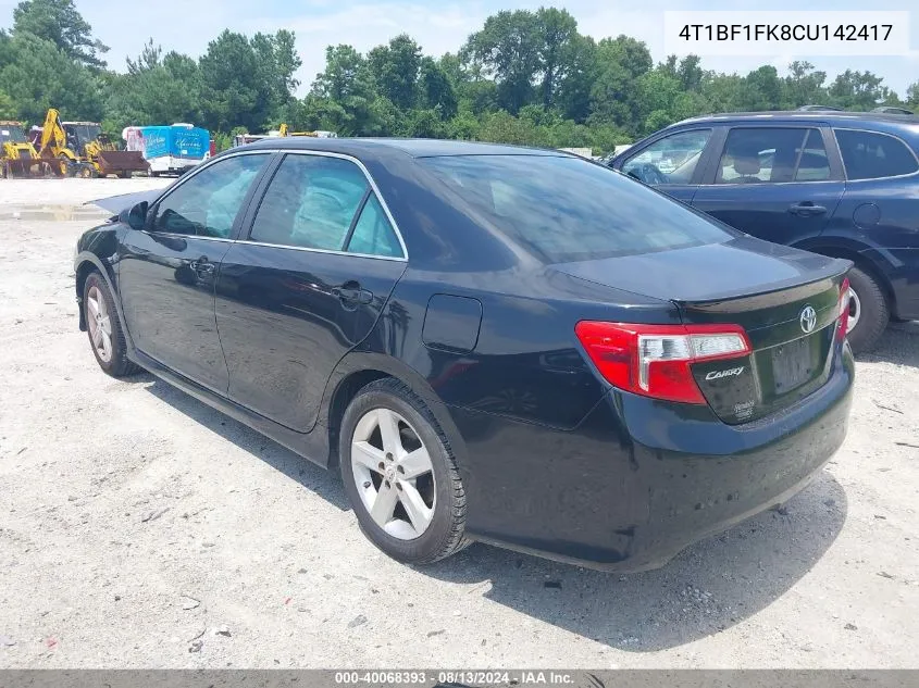 4T1BF1FK8CU142417 2012 Toyota Camry Se