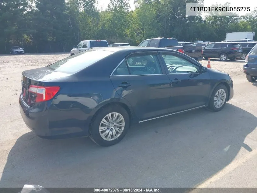 2012 Toyota Camry Hybrid Le VIN: 4T1BD1FK9CU055275 Lot: 40072375