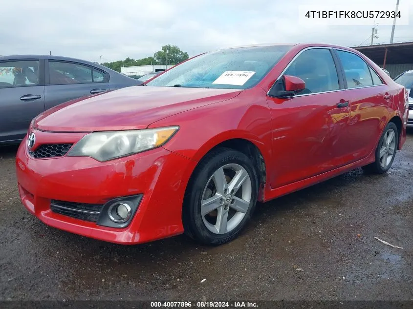 4T1BF1FK8CU572934 2012 Toyota Camry Se