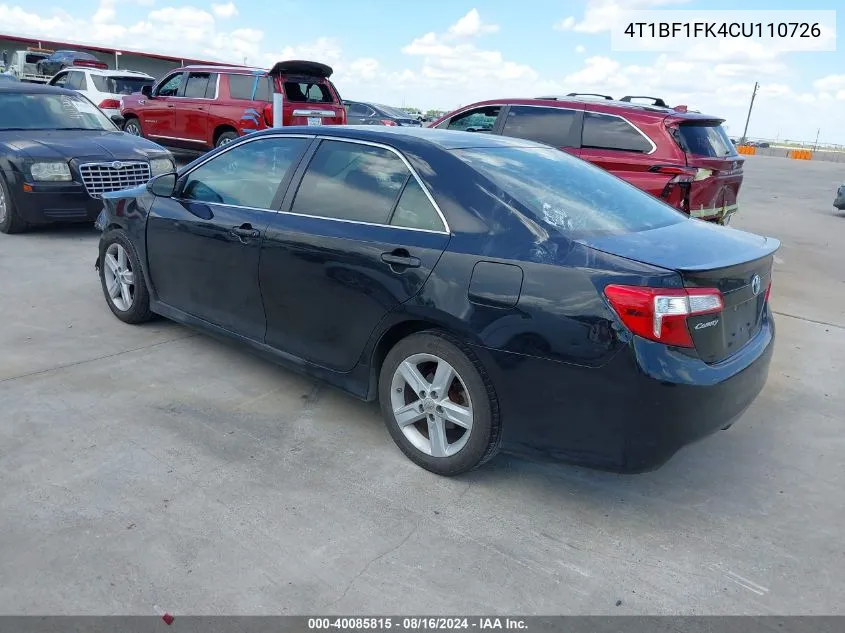 4T1BF1FK4CU110726 2012 Toyota Camry Se