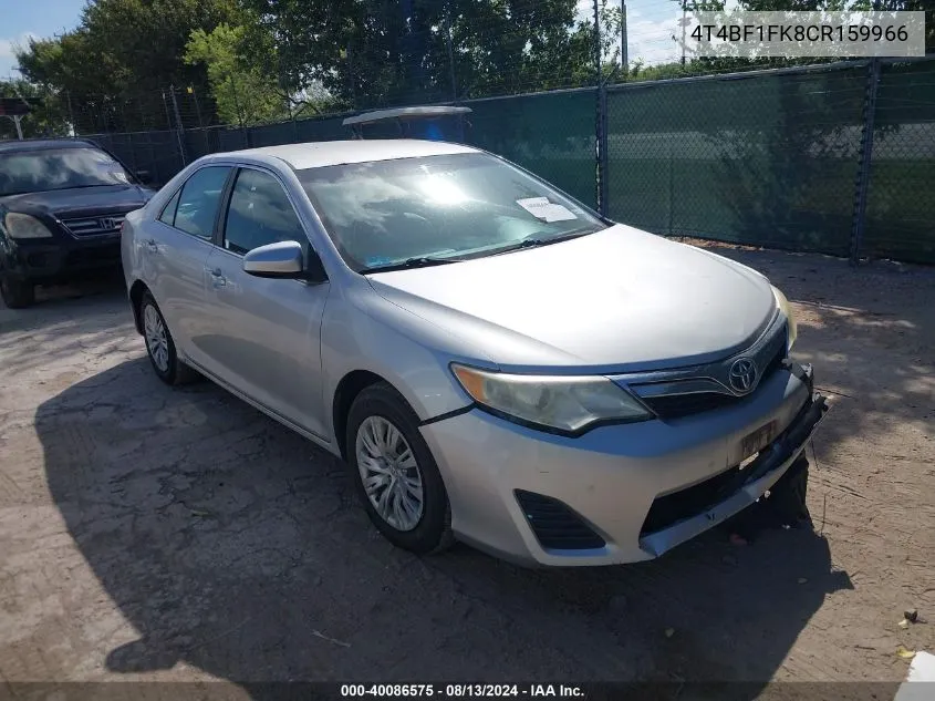 2012 Toyota Camry Le VIN: 4T4BF1FK8CR159966 Lot: 40086575