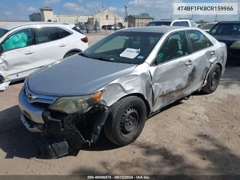 2012 Toyota Camry Le VIN: 4T4BF1FK8CR159966 Lot: 40086575