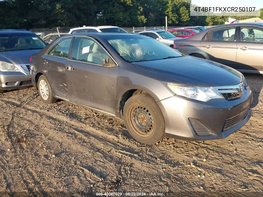 4T4BF1FKXCR250107 2012 Toyota Camry Le