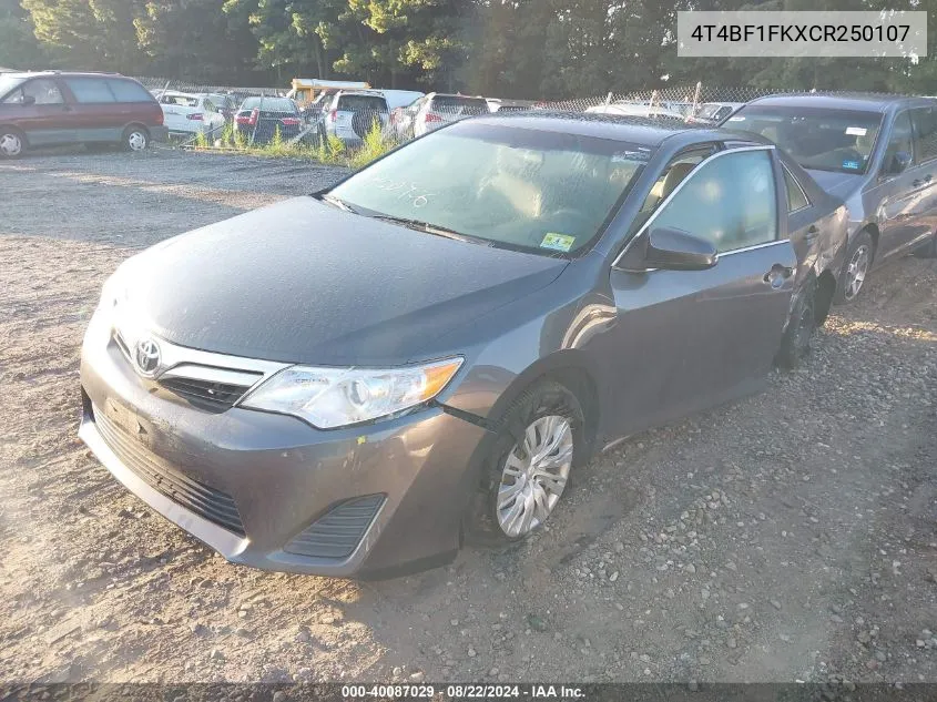 4T4BF1FKXCR250107 2012 Toyota Camry Le