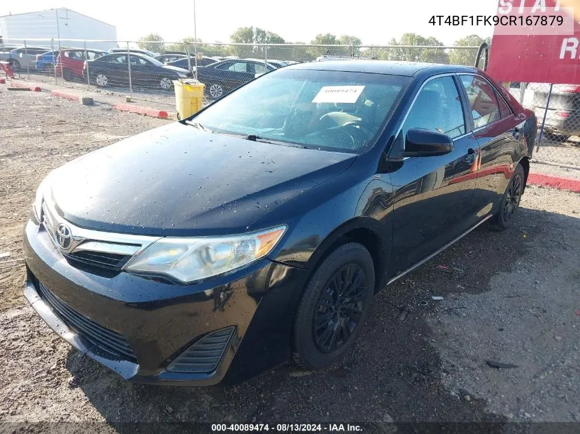 4T4BF1FK9CR167879 2012 Toyota Camry Le