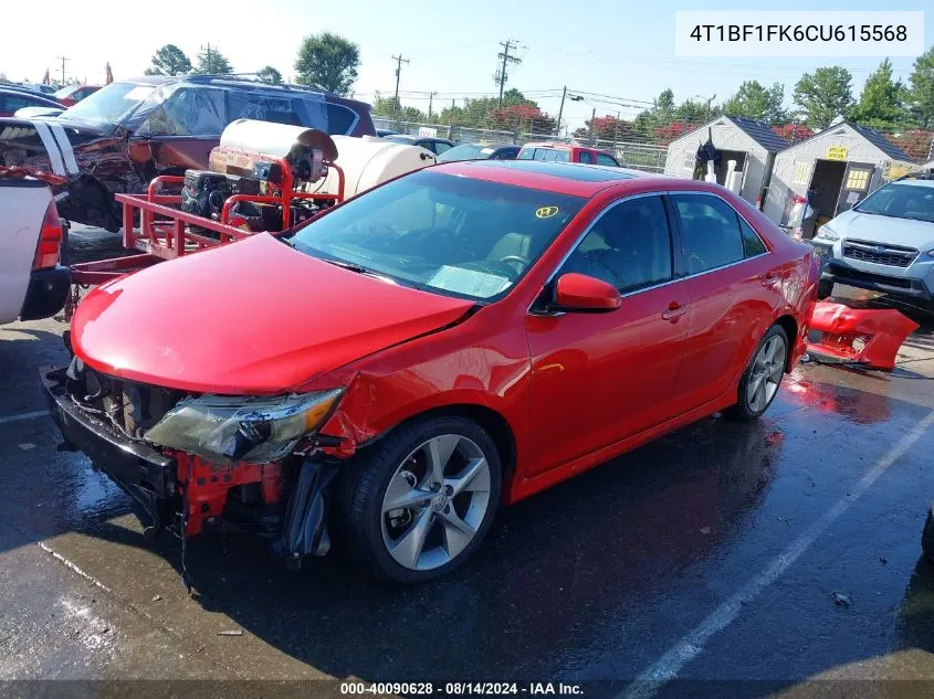 2012 Toyota Camry Se Limited Edition VIN: 4T1BF1FK6CU615568 Lot: 40090628