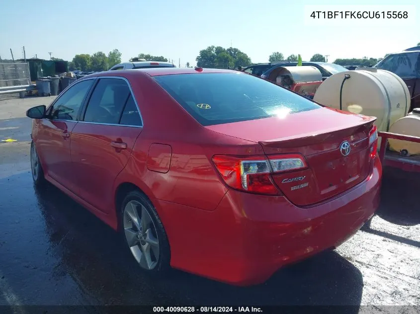 4T1BF1FK6CU615568 2012 Toyota Camry Se Limited Edition