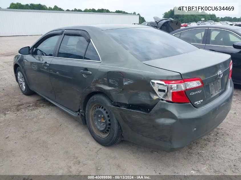 4T1BF1FK0CU634469 2012 Toyota Camry L