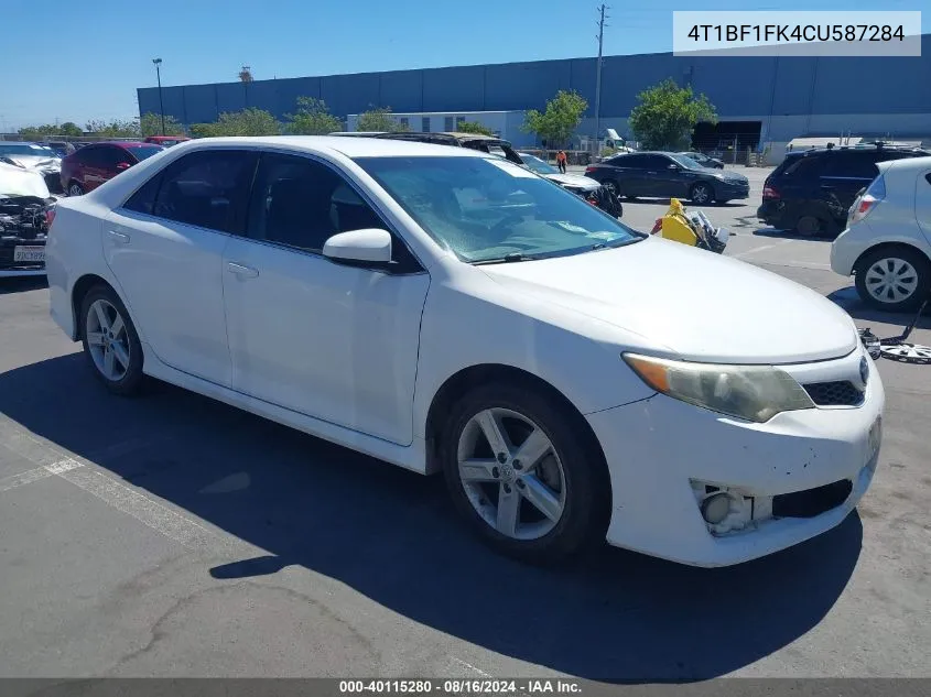 2012 Toyota Camry Se VIN: 4T1BF1FK4CU587284 Lot: 40115280