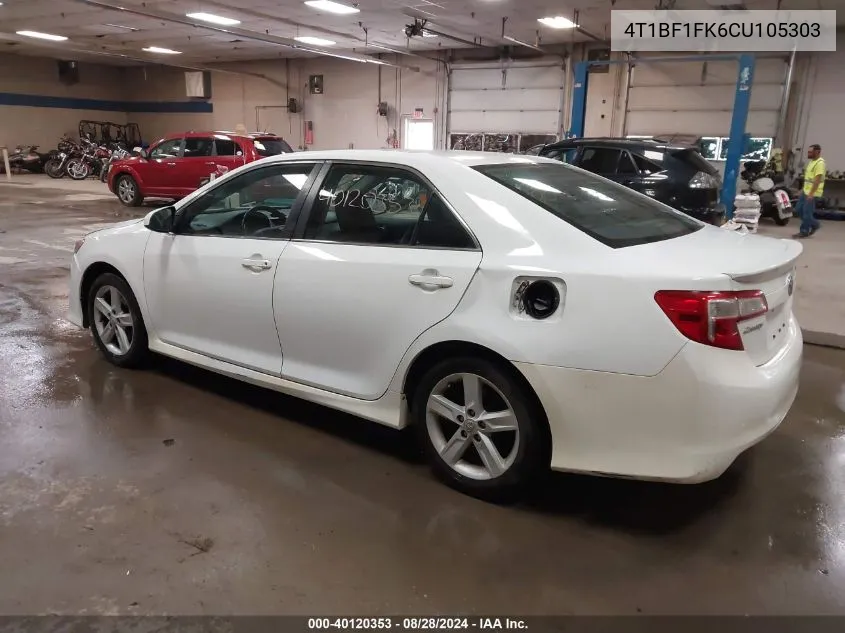 4T1BF1FK6CU105303 2012 Toyota Camry Se