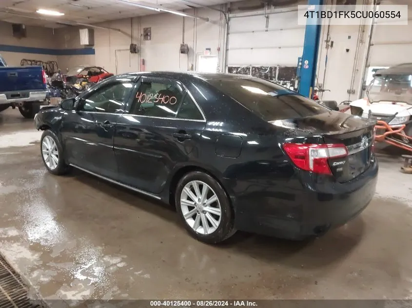 2012 Toyota Camry Hybrid Xle VIN: 4T1BD1FK5CU060554 Lot: 40125400