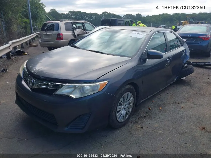 2012 Toyota Camry Se/Le/Xle VIN: 4T1BF1FK7CU132350 Lot: 40139633