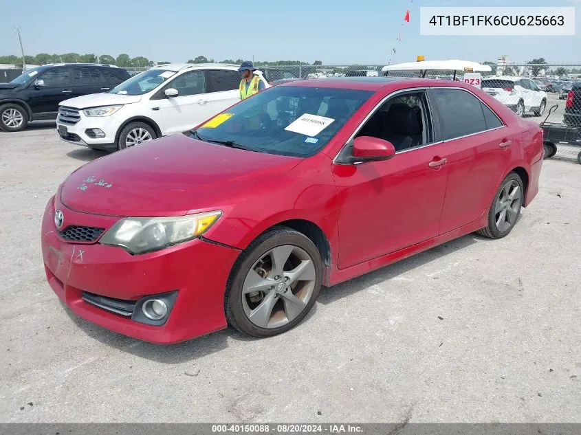 4T1BF1FK6CU625663 2012 Toyota Camry Se Limited Edition