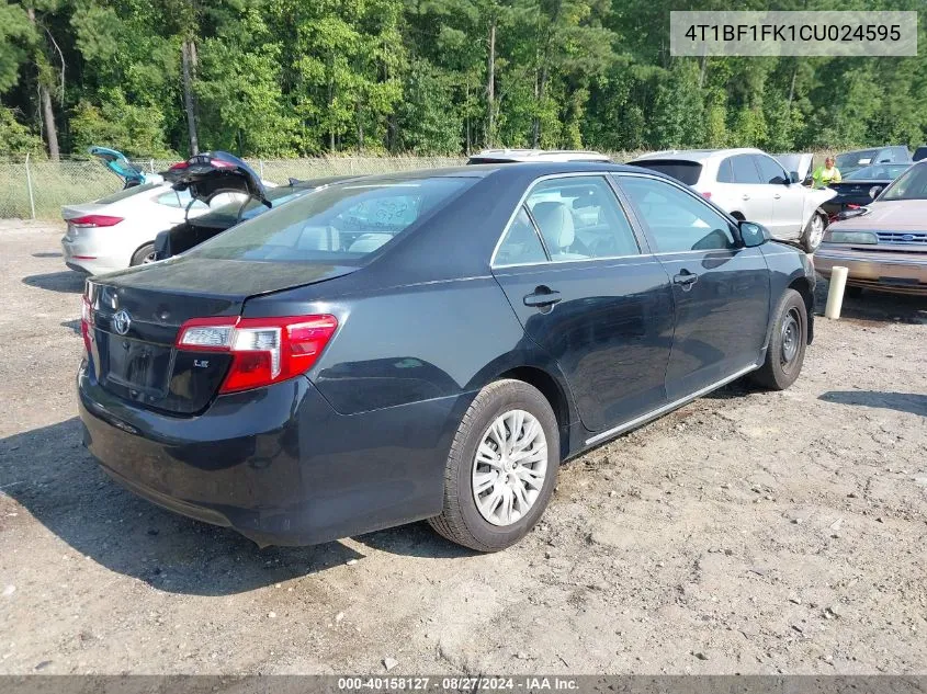 2012 Toyota Camry Le VIN: 4T1BF1FK1CU024595 Lot: 40158127