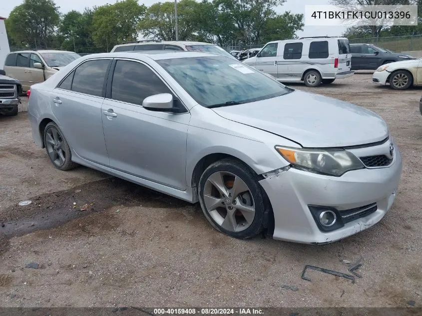 2012 Toyota Camry Se/Xle VIN: 4T1BK1FK1CU013396 Lot: 40159408