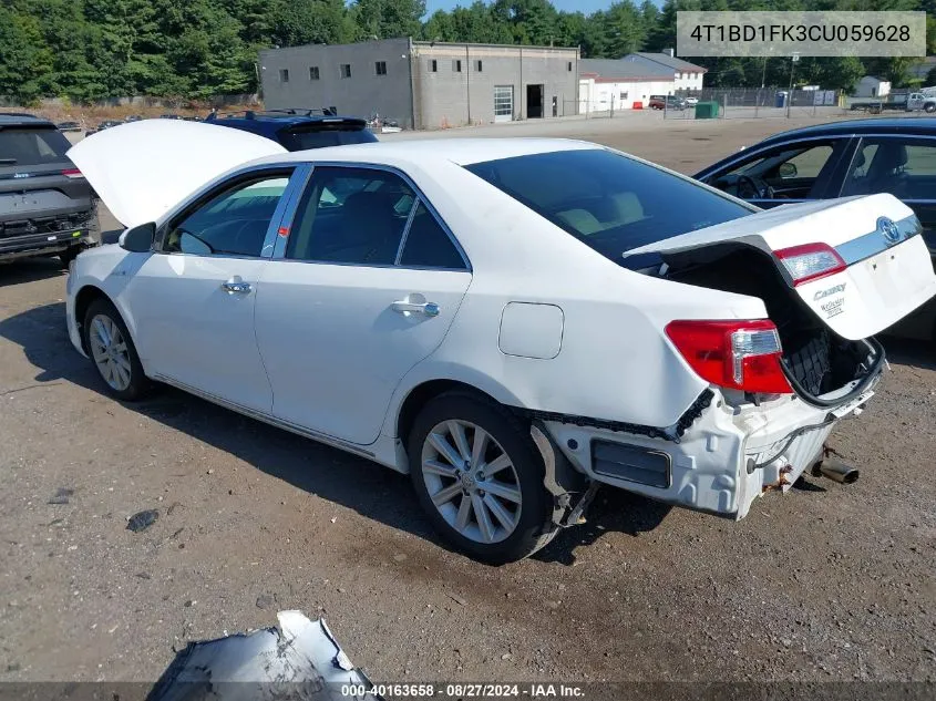 2012 Toyota Camry Hybrid Xle VIN: 4T1BD1FK3CU059628 Lot: 40163658