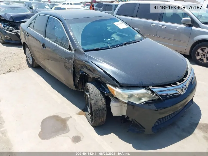 4T4BF1FK3CR176187 2012 Toyota Camry Le