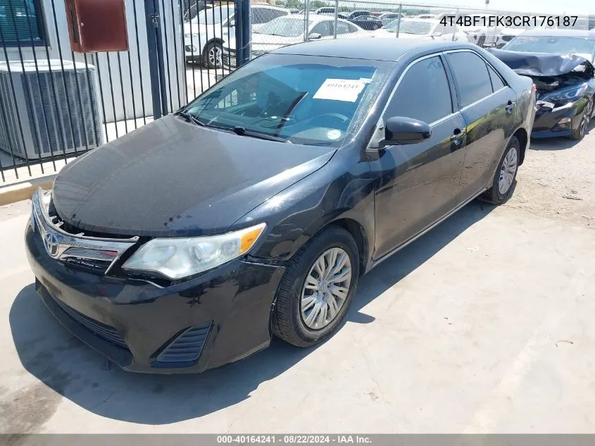 4T4BF1FK3CR176187 2012 Toyota Camry Le