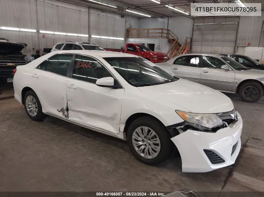 4T1BF1FK0CU578095 2012 Toyota Camry Le