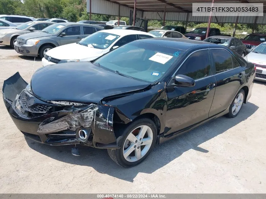 2012 Toyota Camry Se VIN: 4T1BF1FK3CU053483 Lot: 40174140