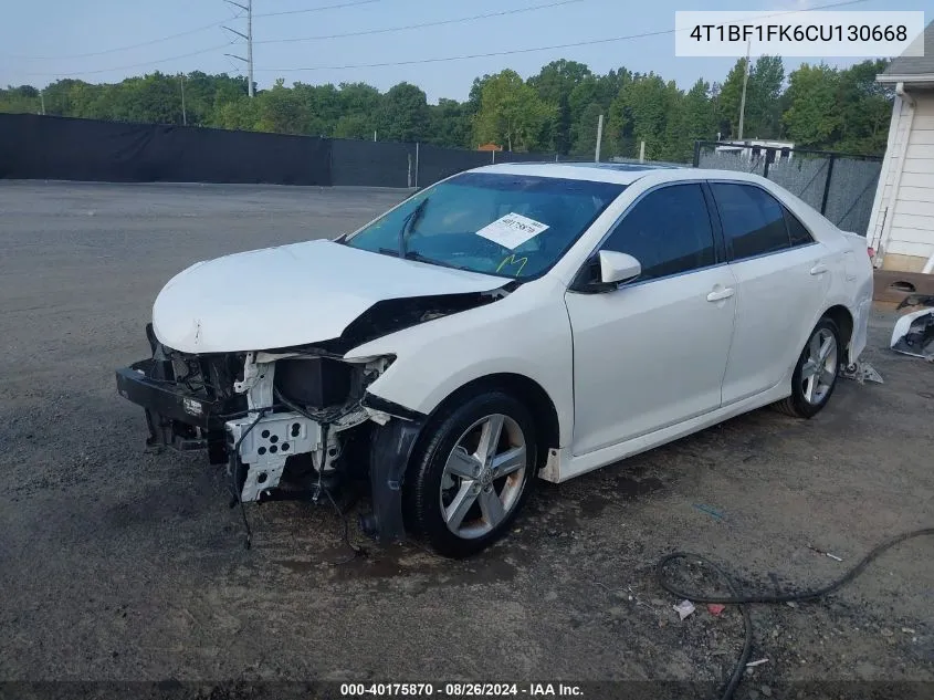 4T1BF1FK6CU130668 2012 Toyota Camry Se