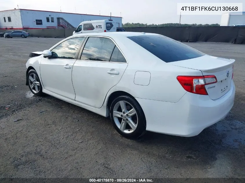 4T1BF1FK6CU130668 2012 Toyota Camry Se