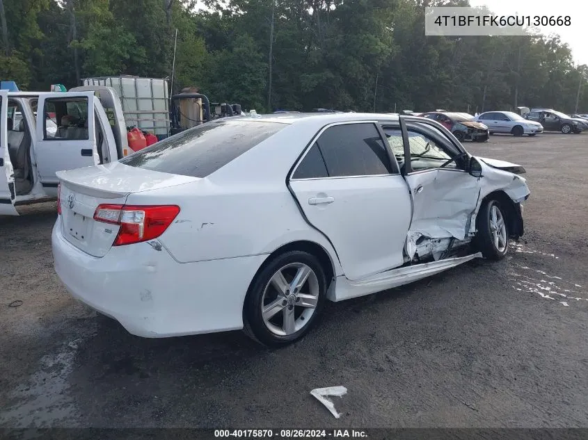 4T1BF1FK6CU130668 2012 Toyota Camry Se