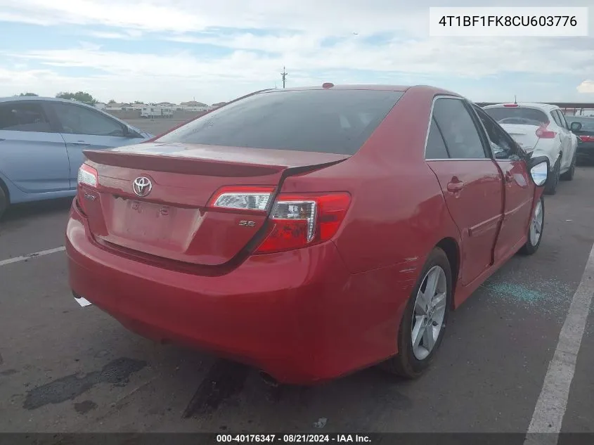 4T1BF1FK8CU603776 2012 Toyota Camry Se