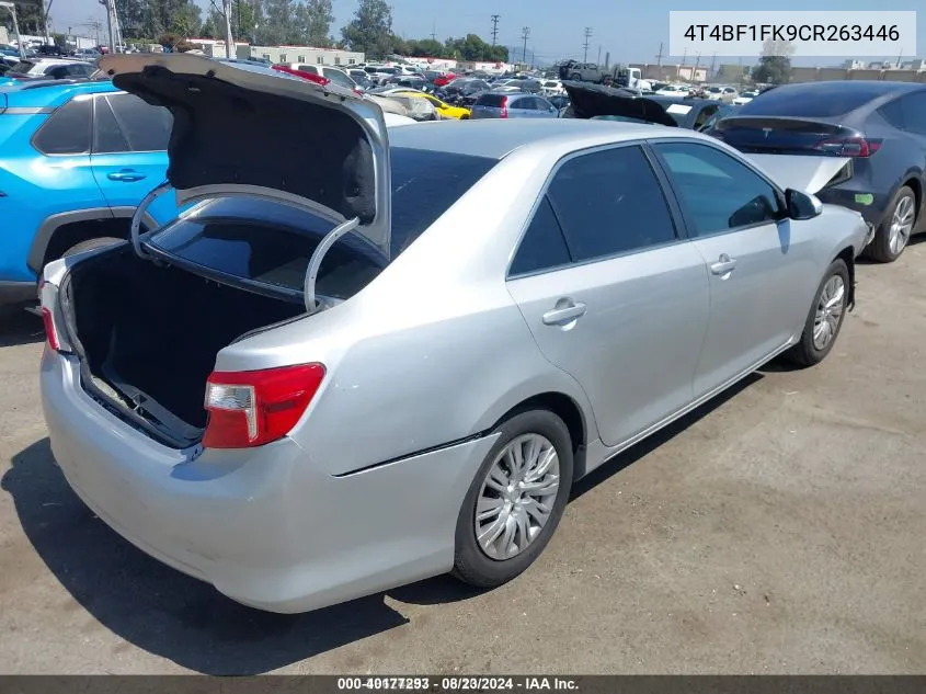 2012 Toyota Camry Le VIN: 4T4BF1FK9CR263446 Lot: 40177293